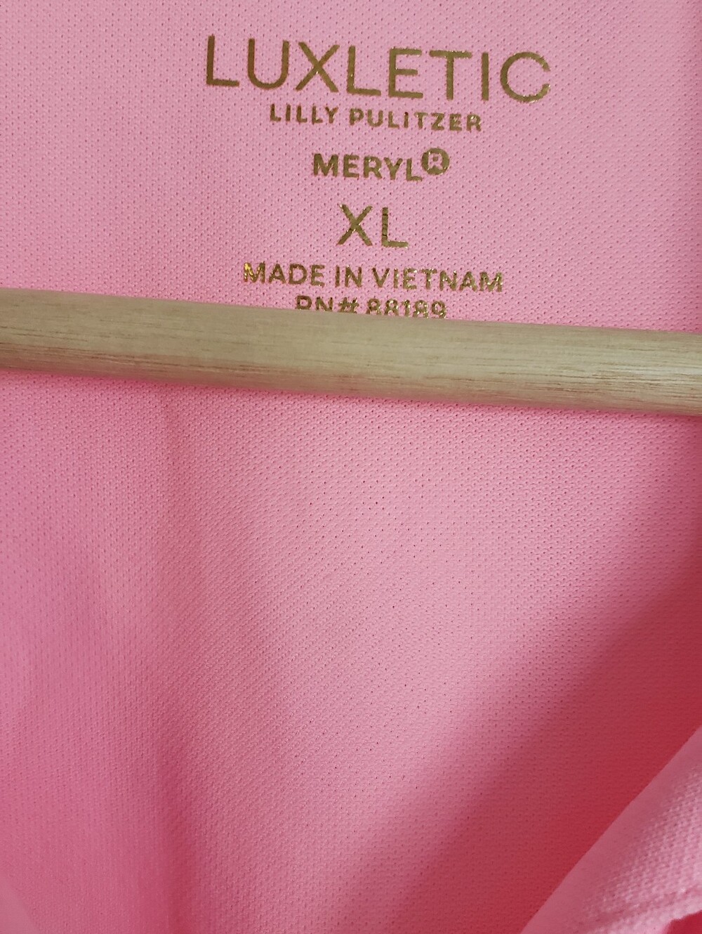 Lilly Pulitzer Luxletic Pink Sleeveless Dress with Blue-Trim Collar - Picture 2 of 6